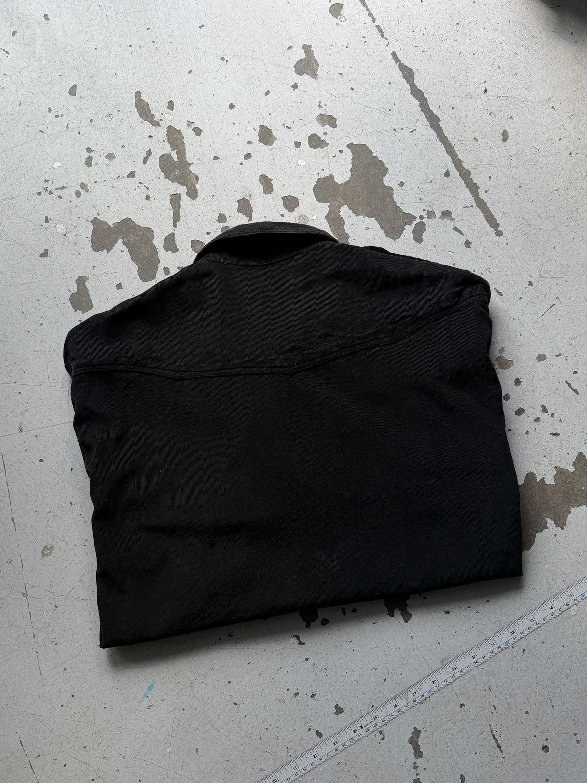 Vintage | fløjlsskjorte | sort | XL