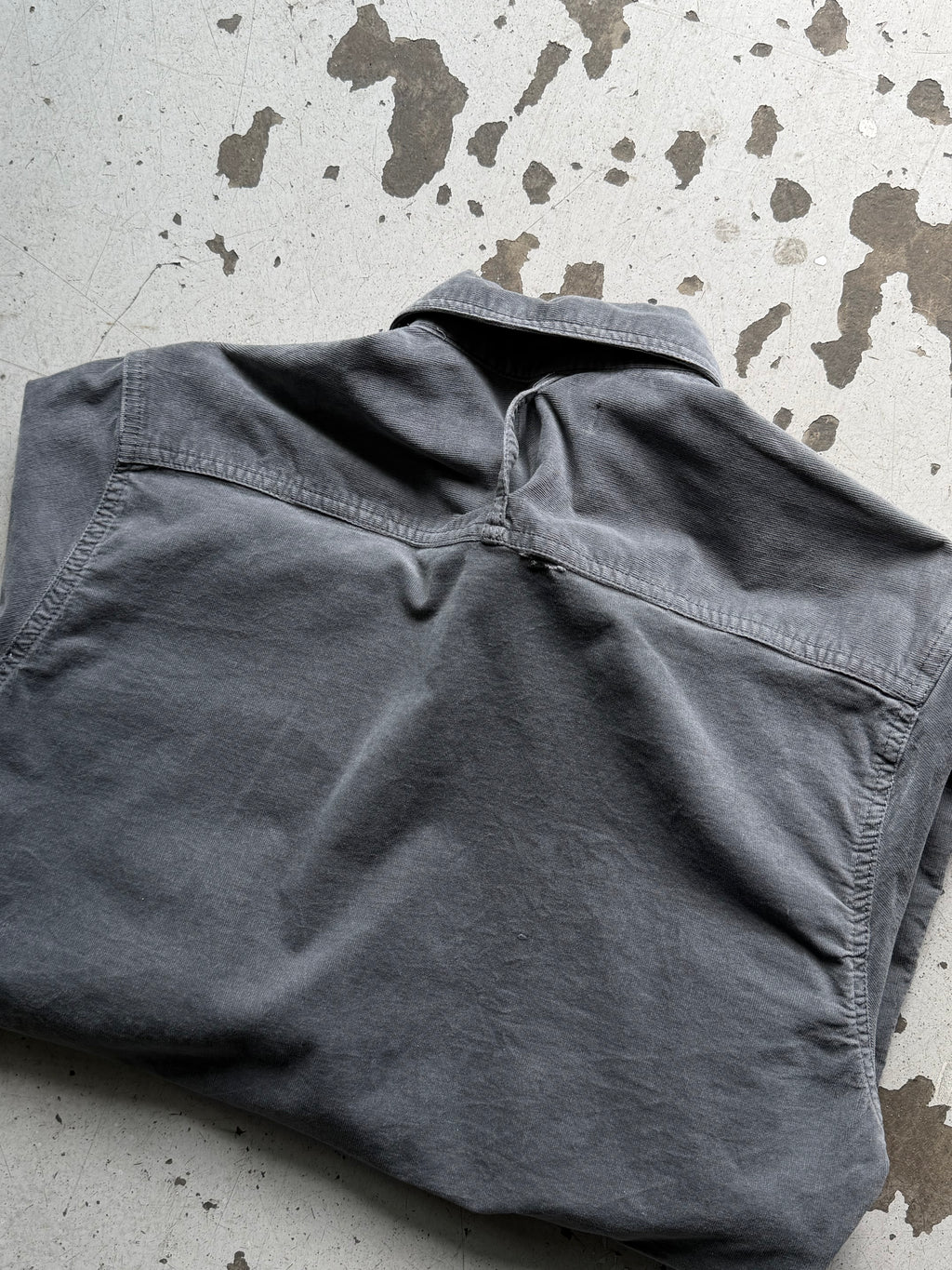 Vintage | fløjlsskjorte | grå | S/M