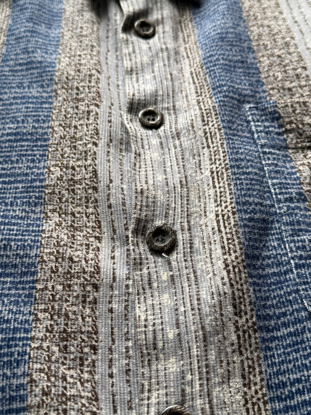 Vintage | fløjlsskjorte | mønstret | XL