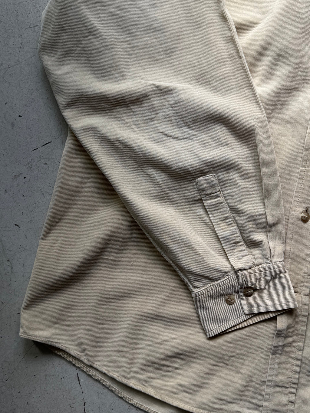 Vintage | fløjlsskjorte | beige | XL