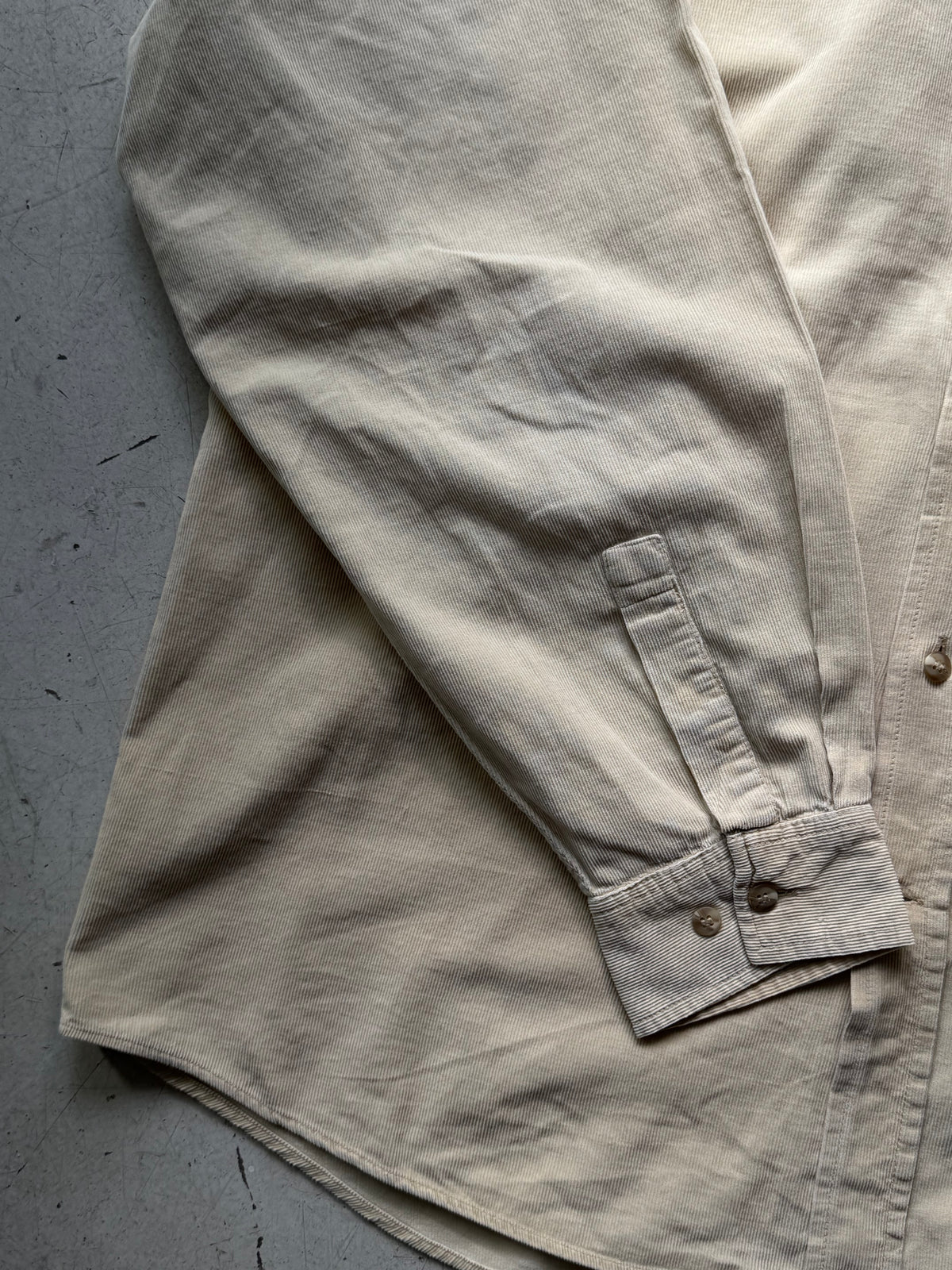 Vintage | fløjlsskjorte | beige | XL