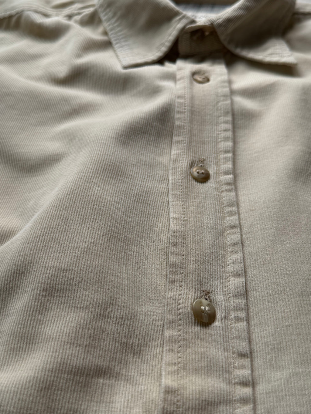 Vintage | fløjlsskjorte | beige | XL