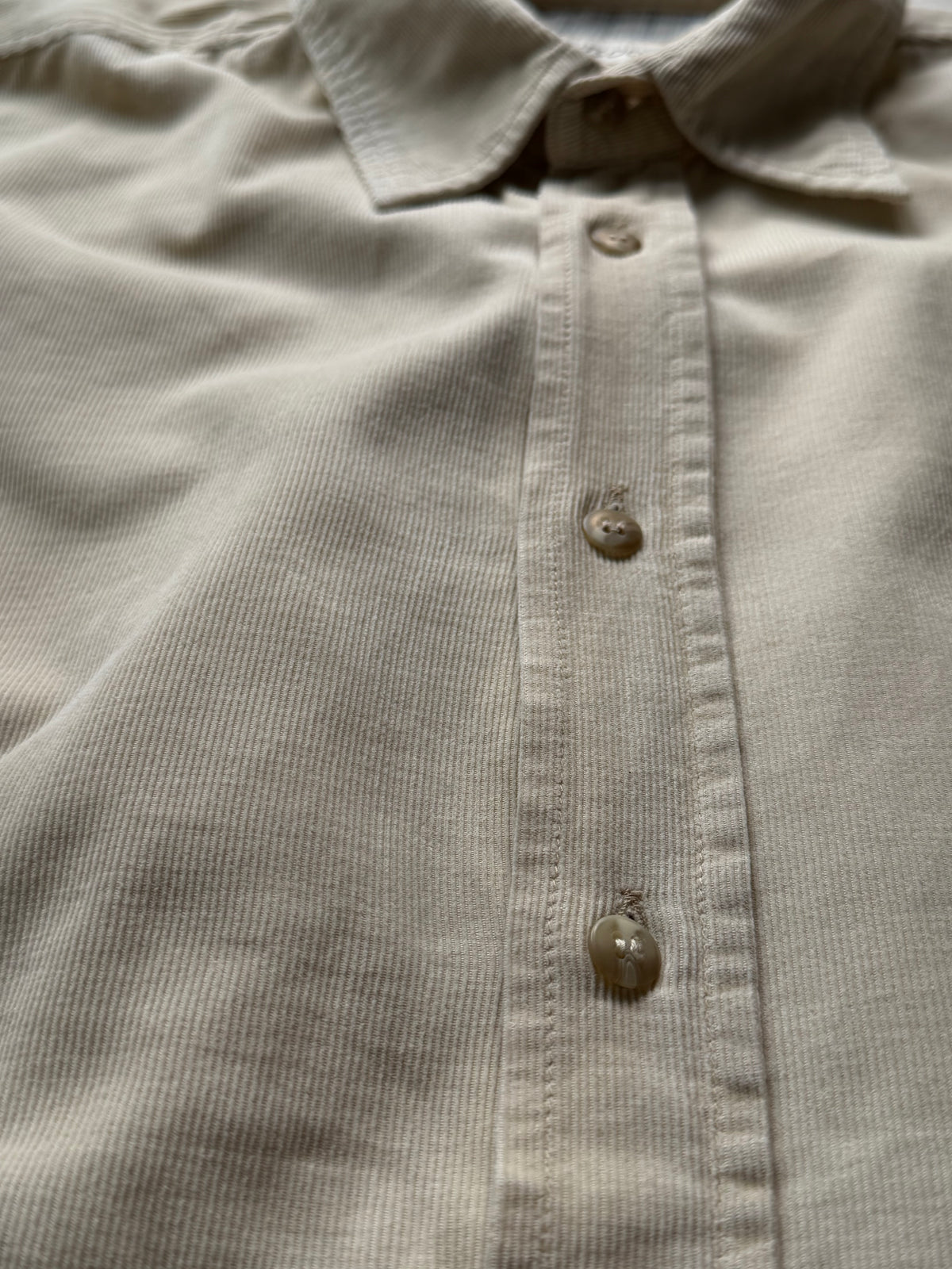 Vintage | fløjlsskjorte | beige | XL