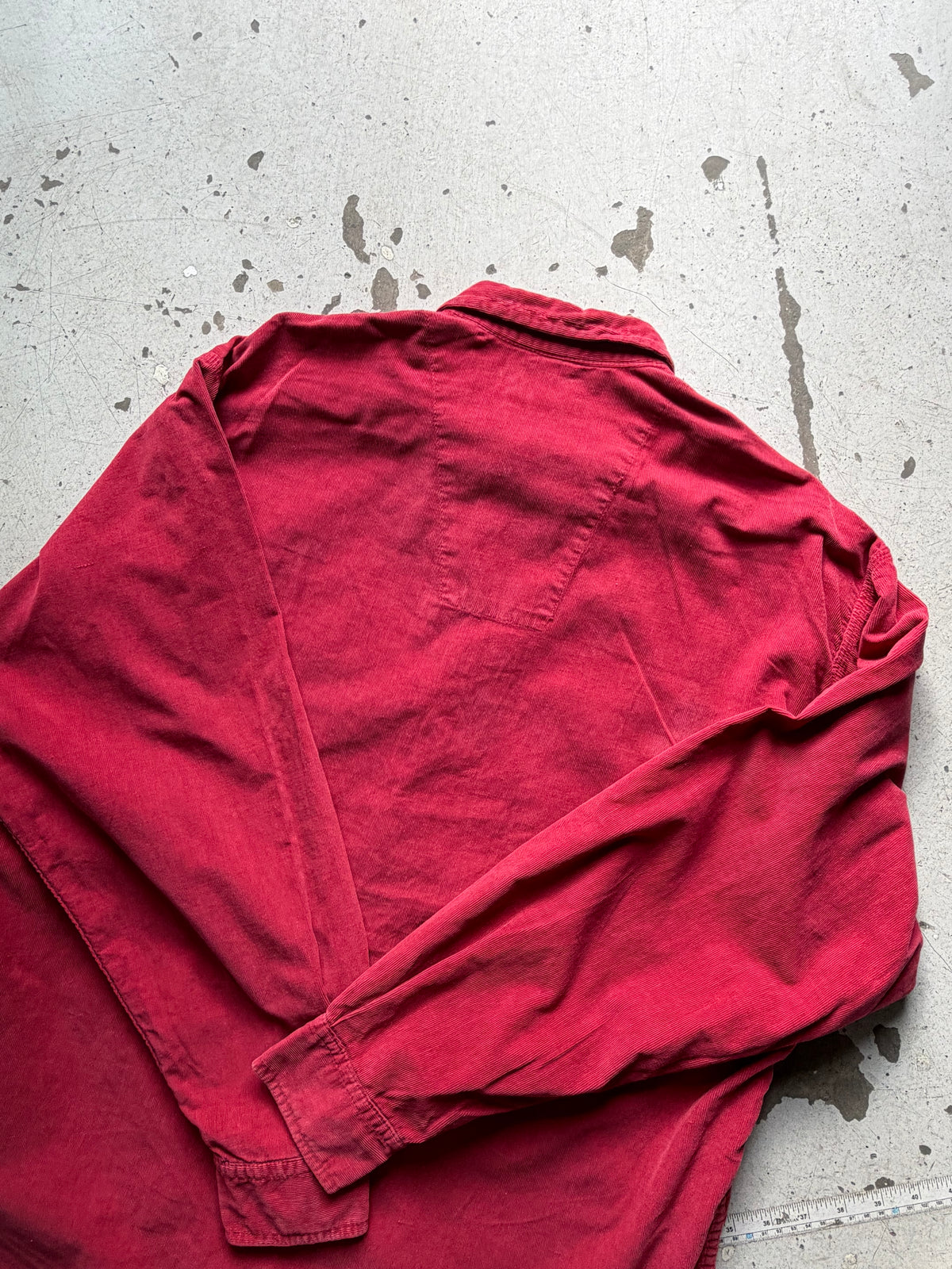 Vintage | fløjlsskjorte | Rød | M