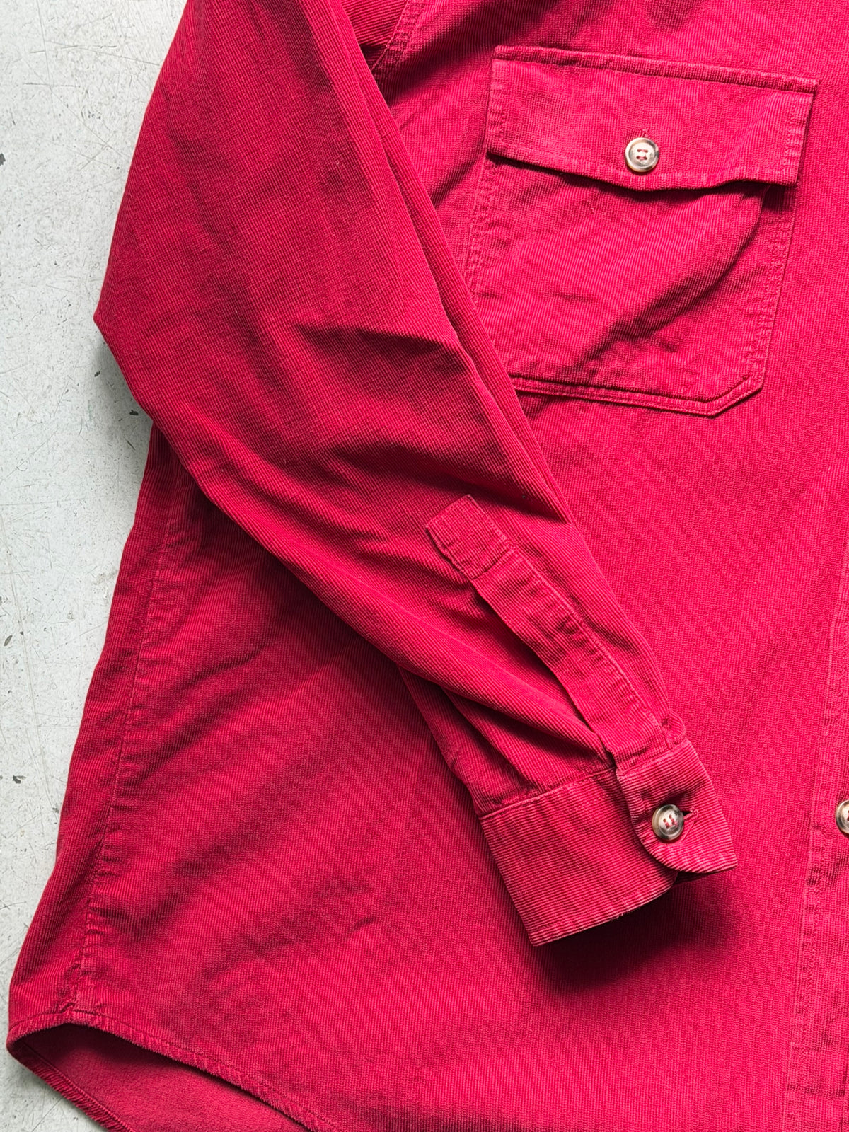Vintage | fløjlsskjorte | Rød | XL