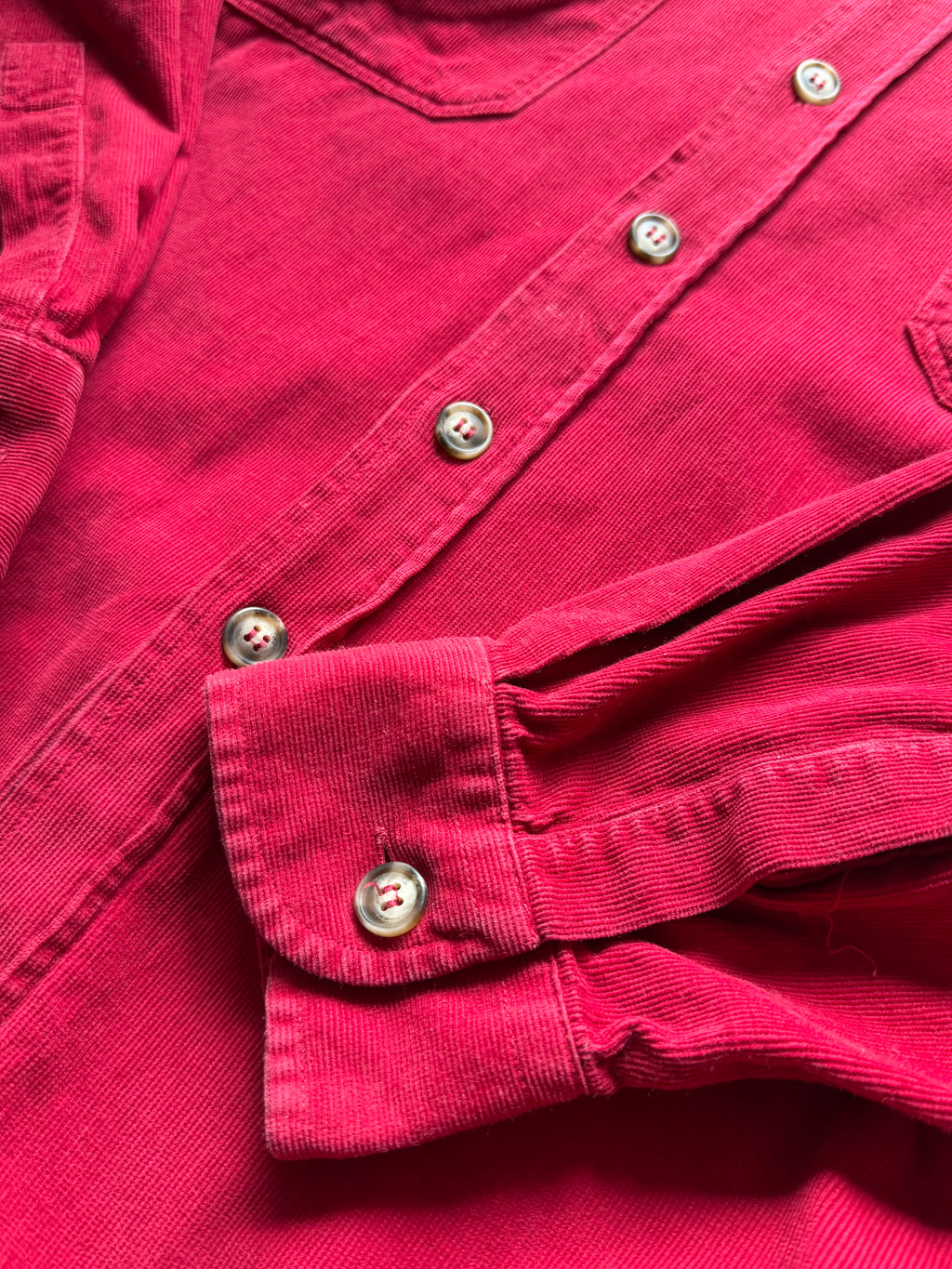 Vintage | fløjlsskjorte | Rød | XL