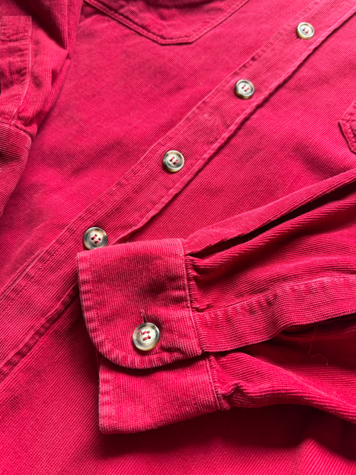 Vintage | fløjlsskjorte | Rød | XL