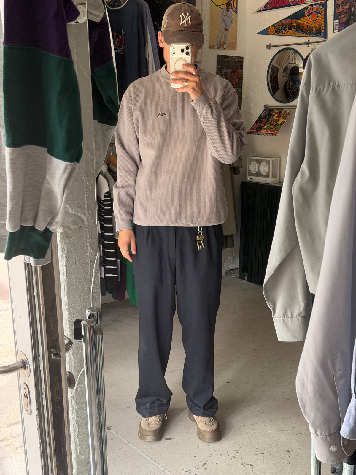 Kappa | ribbet sweatshirt | grå | L