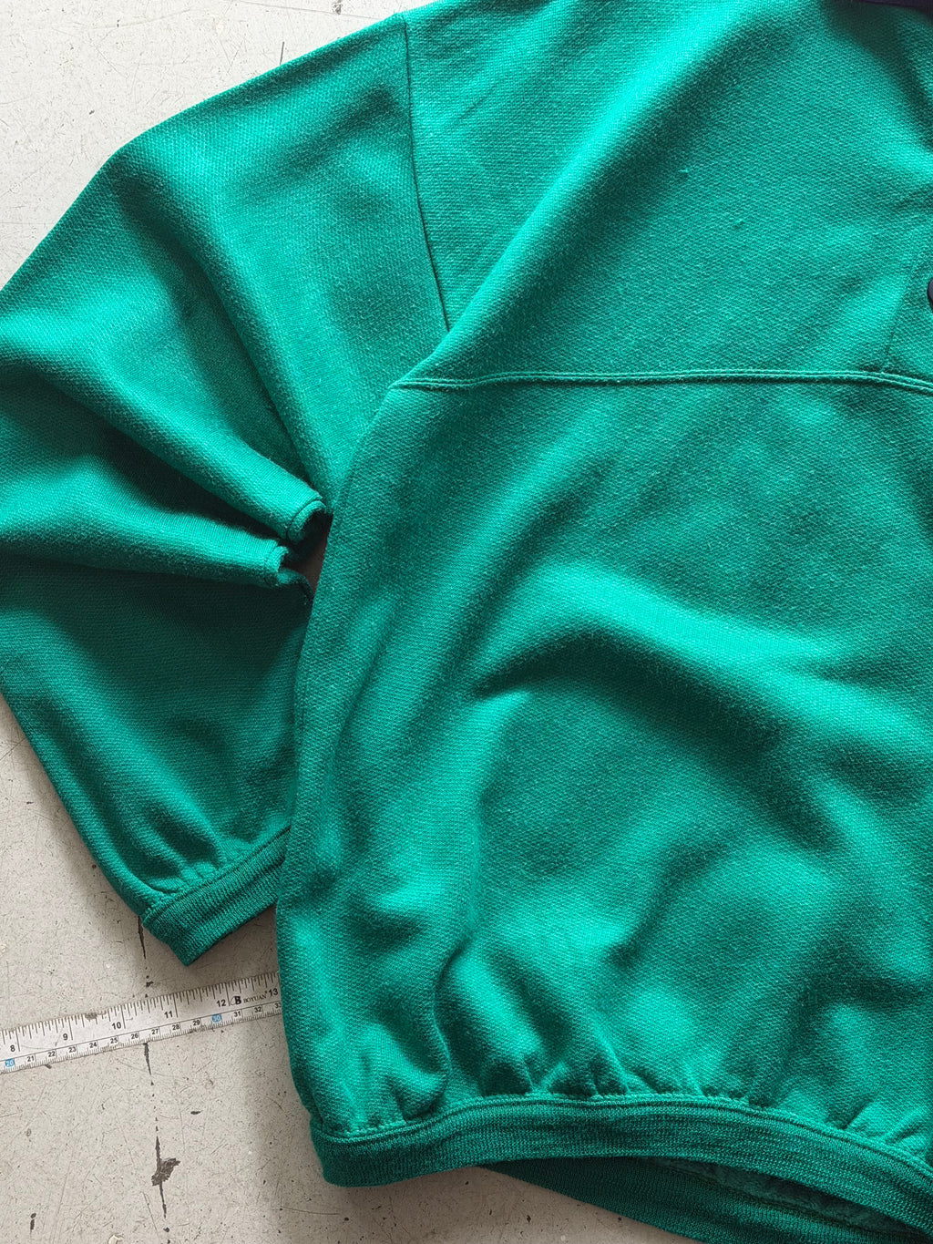 Sims | vintage polo sweatshirt | grøn/navy | M