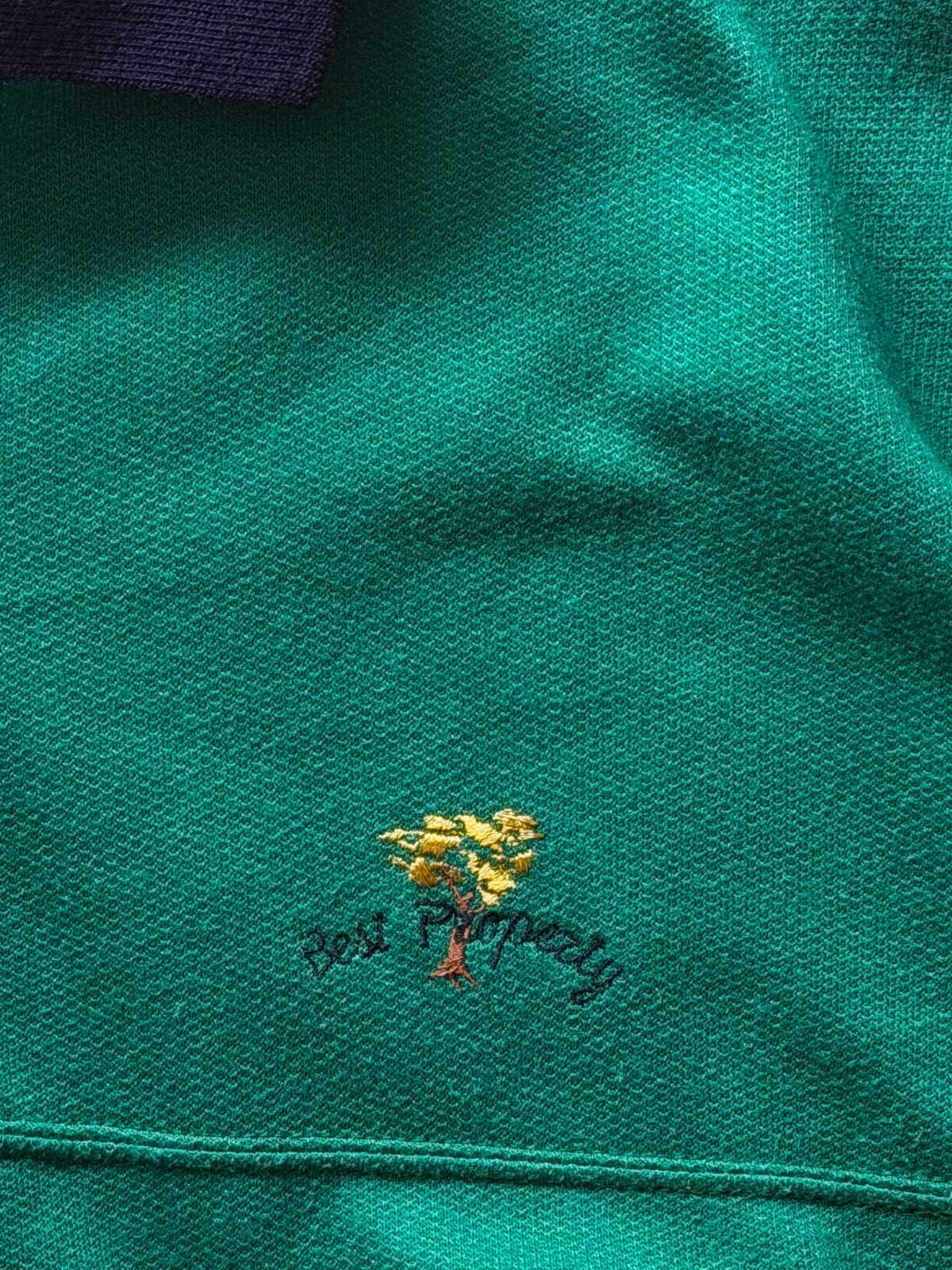 Sims | vintage polo sweatshirt | grøn/navy | M