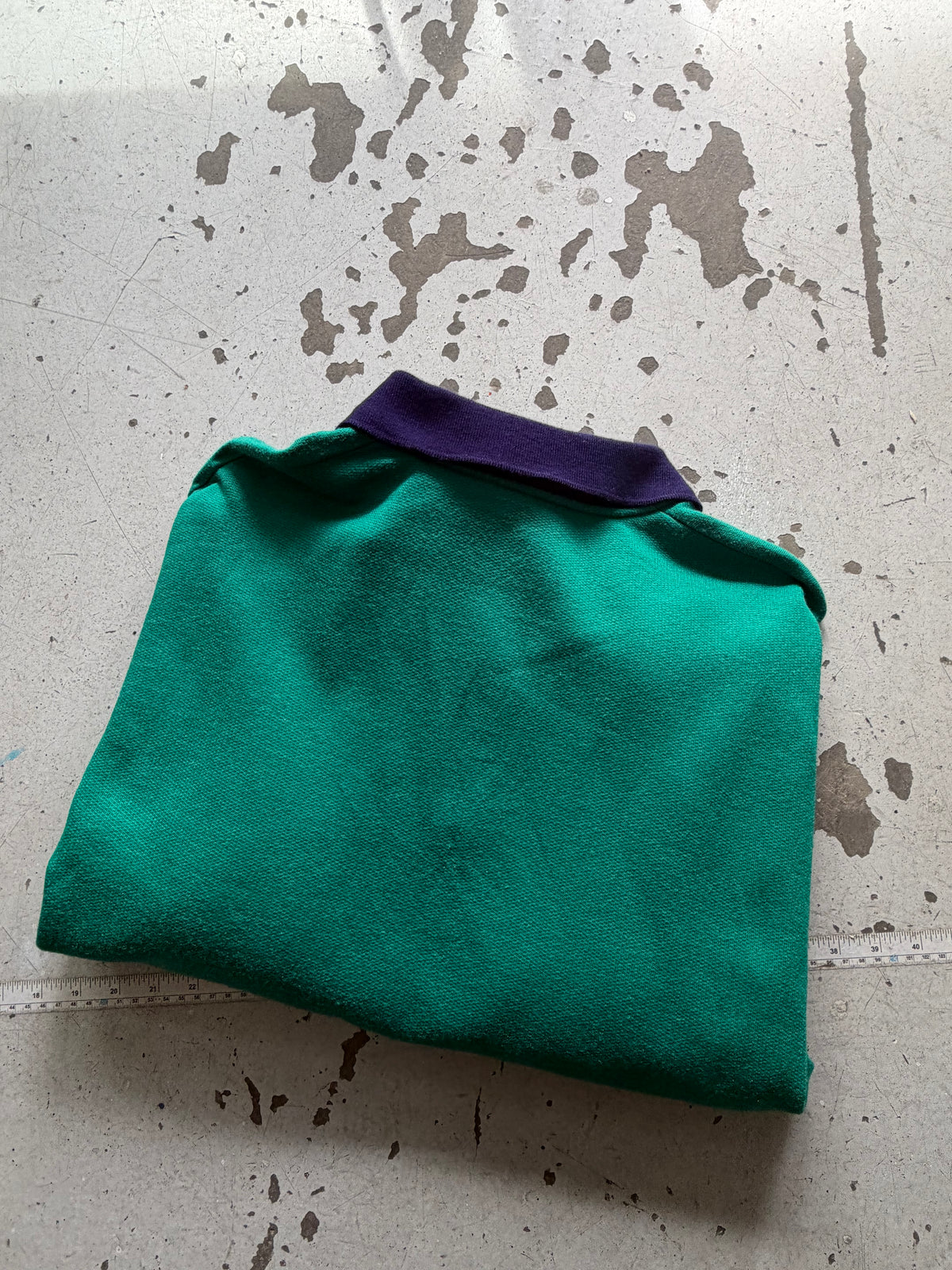 Sims | vintage polo sweatshirt | grøn/navy | M
