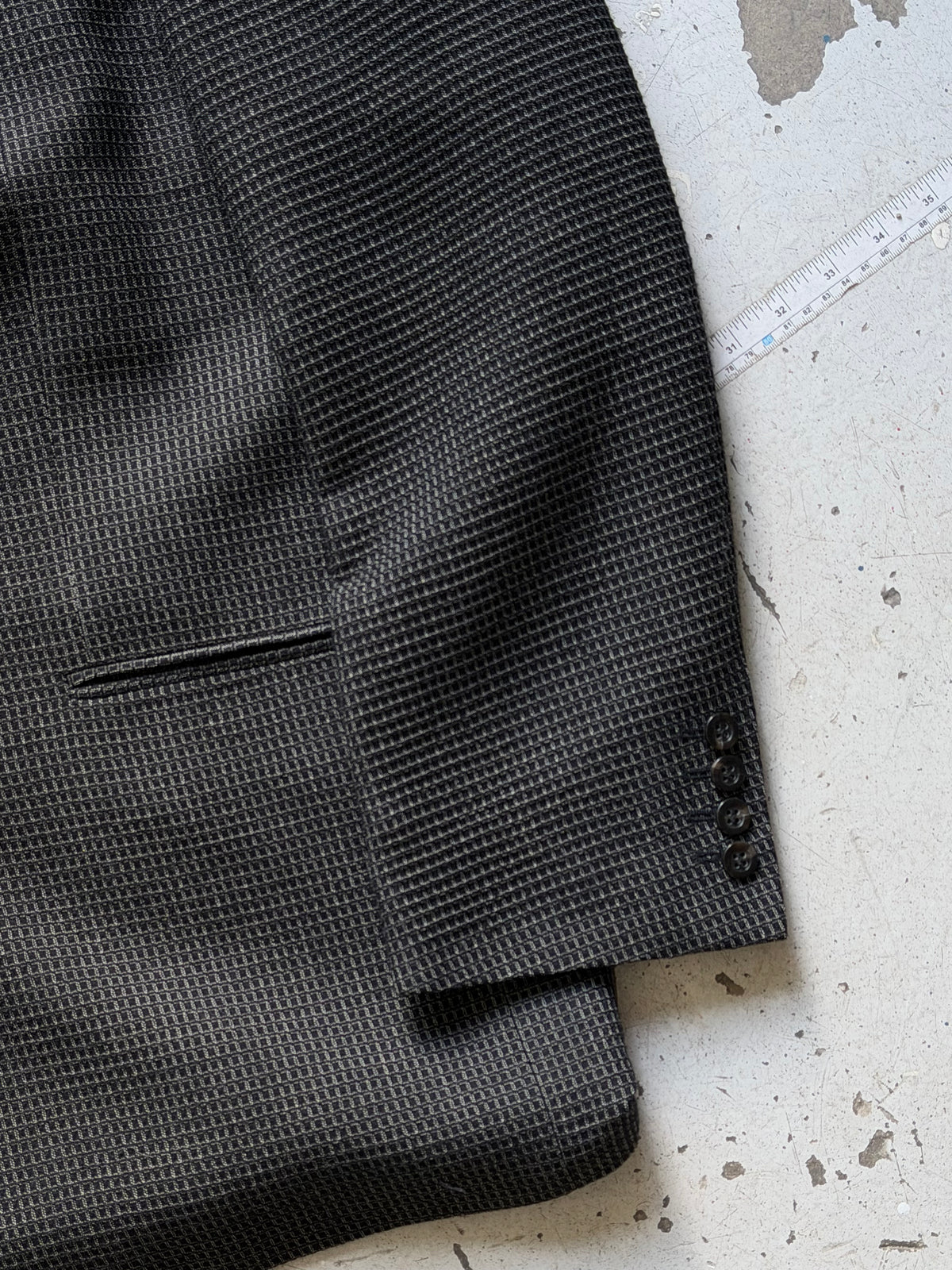 Vintage Blazer | Mørkegrå mønstret | L/XL