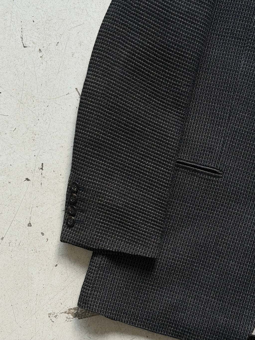 Vintage Blazer | Mørkegrå mønstret | L/XL