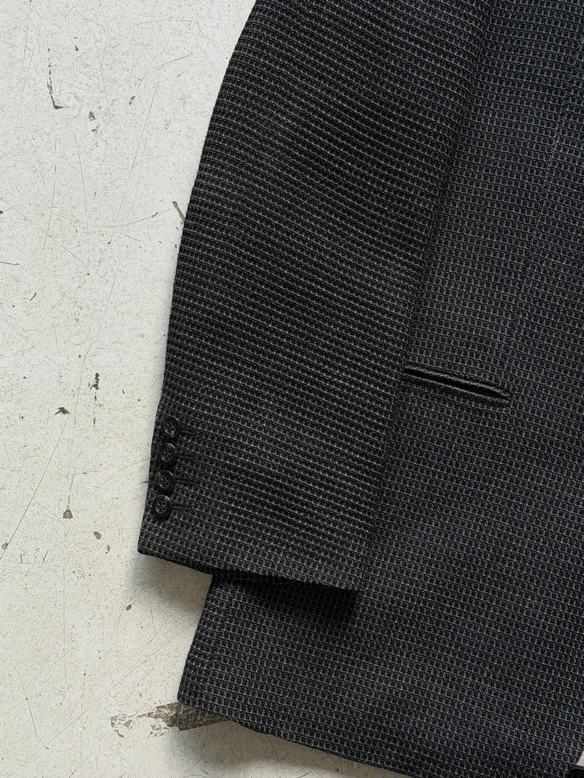 Vintage Blazer | Mørkegrå mønstret | L/XL