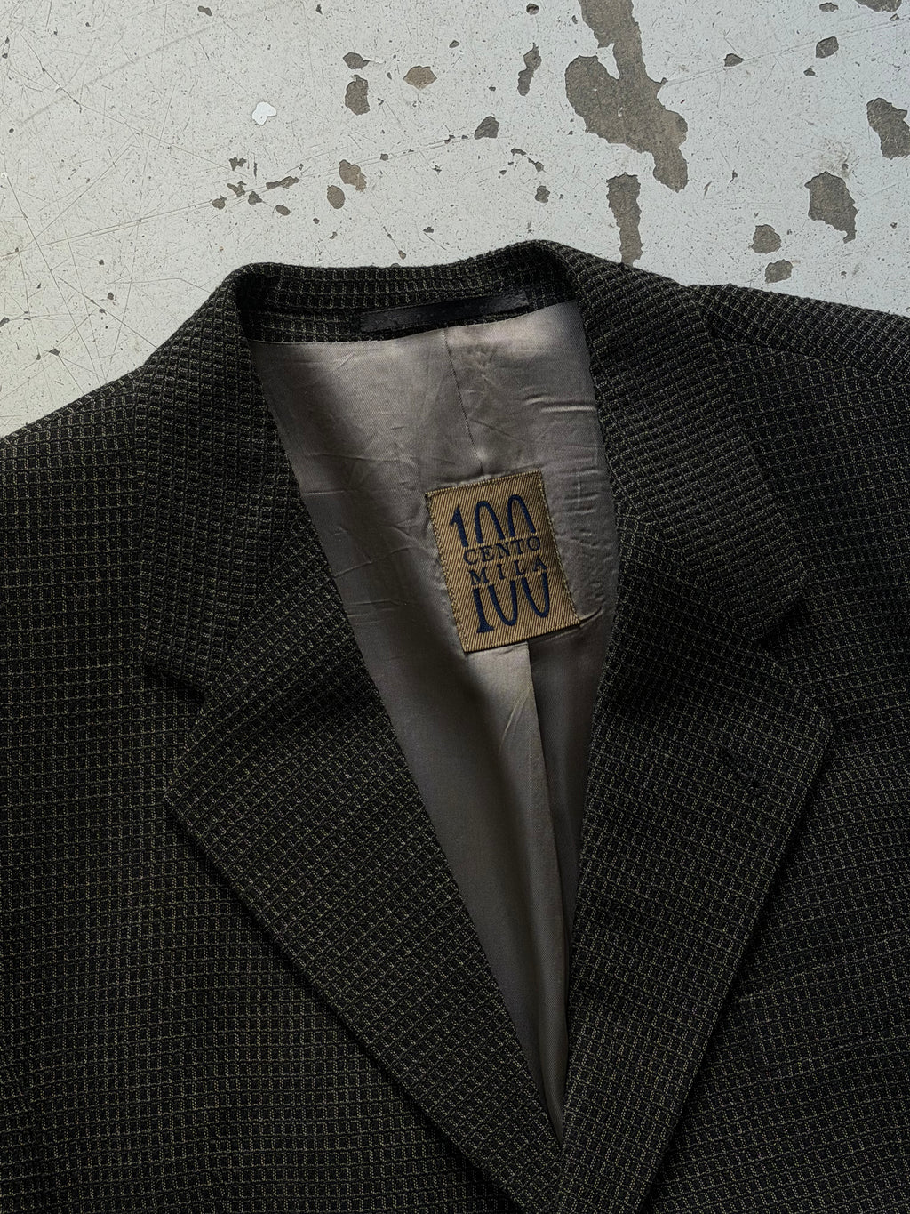 Vintage Blazer | Mørkegrå mønstret | L/XL