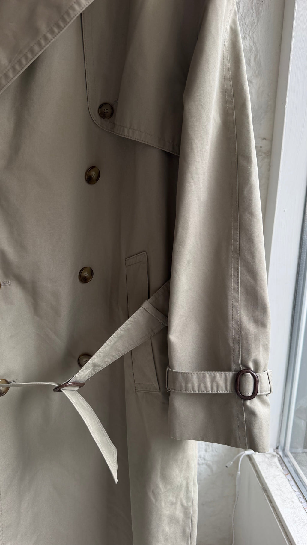 Canda | Trenchcoat med ternet for | Beige | Large