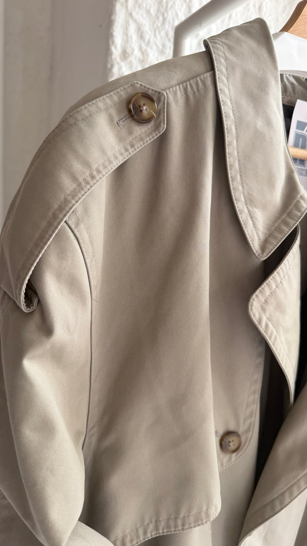 Canda | Trenchcoat med ternet for | Beige | Large