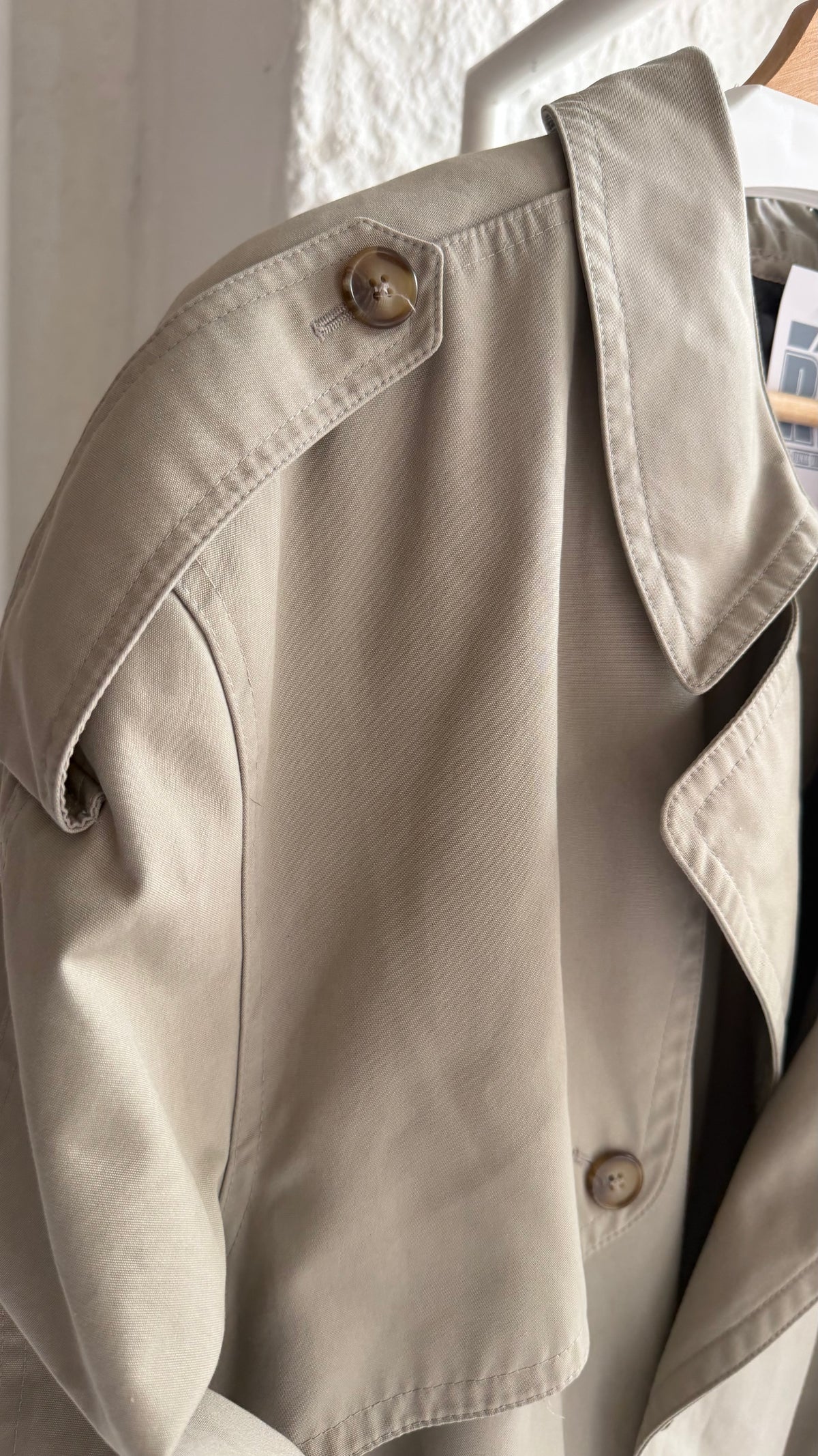 Canda | Trenchcoat med ternet for | Beige | Large