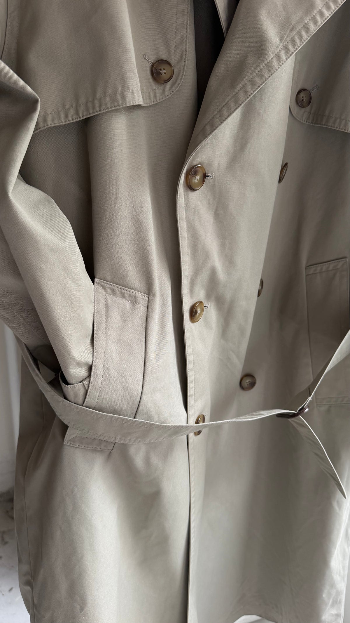 Canda | Trenchcoat med ternet for | Beige | Large