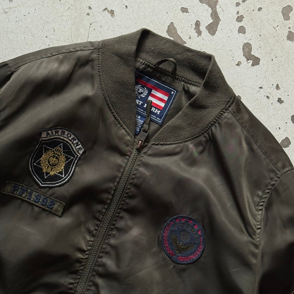 Phat Farm | Bomberjakke / MA-1 | Army grøn | Large