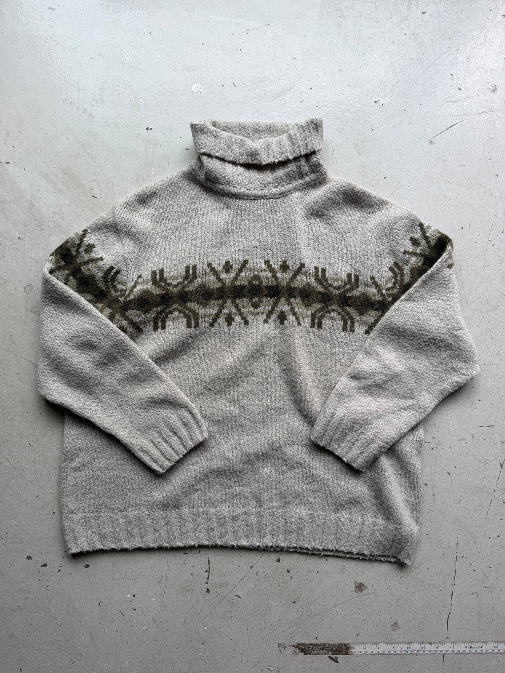 Marlboro Classics | Vintage rullekrave strik | Grå | M