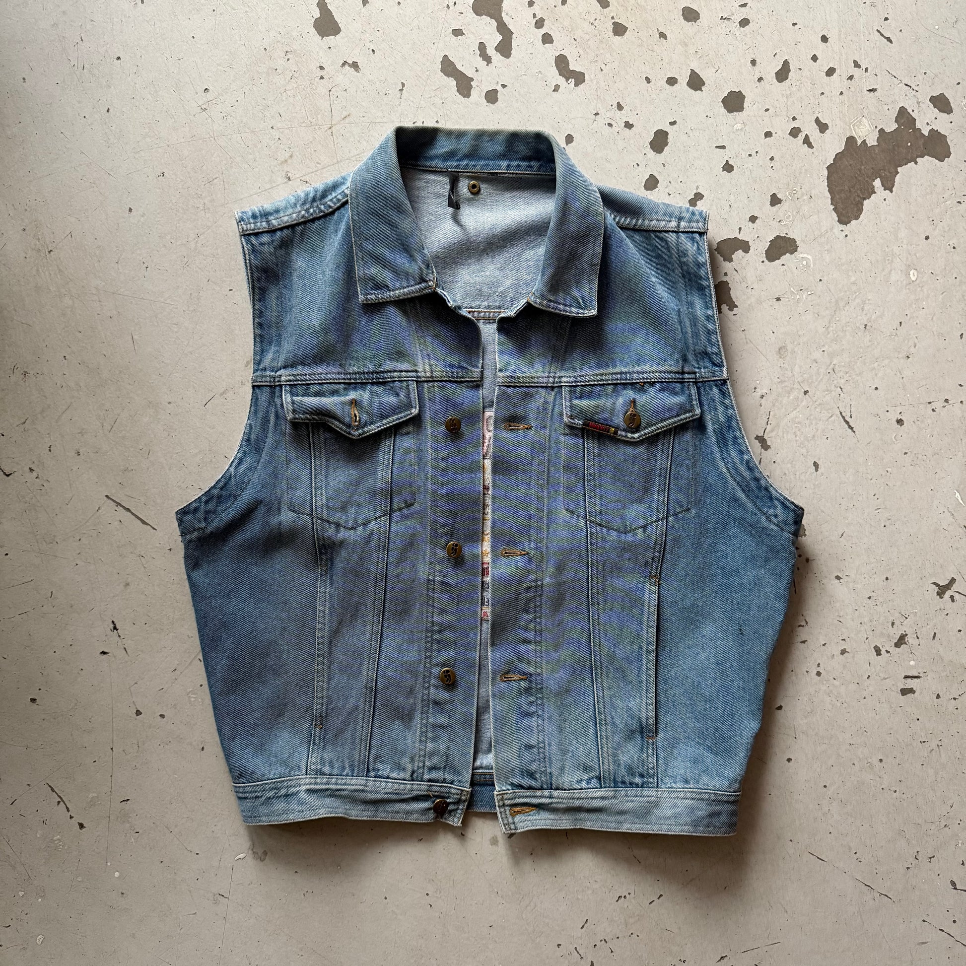 Vintage | Denim vest | Blå | Large