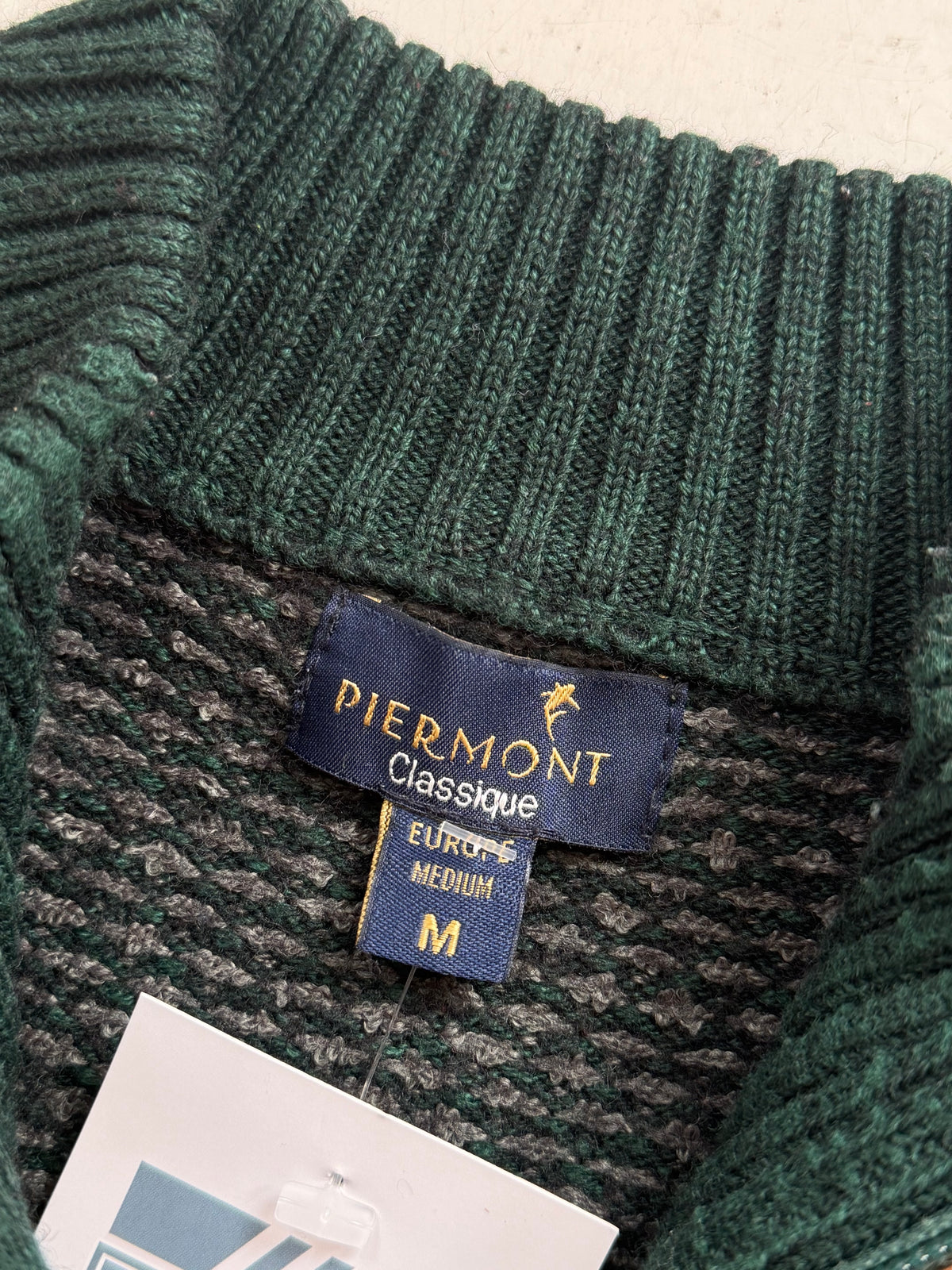 Piermont Classique | 1/4 Zip Striktrøje | Mørkegrøn | Medium