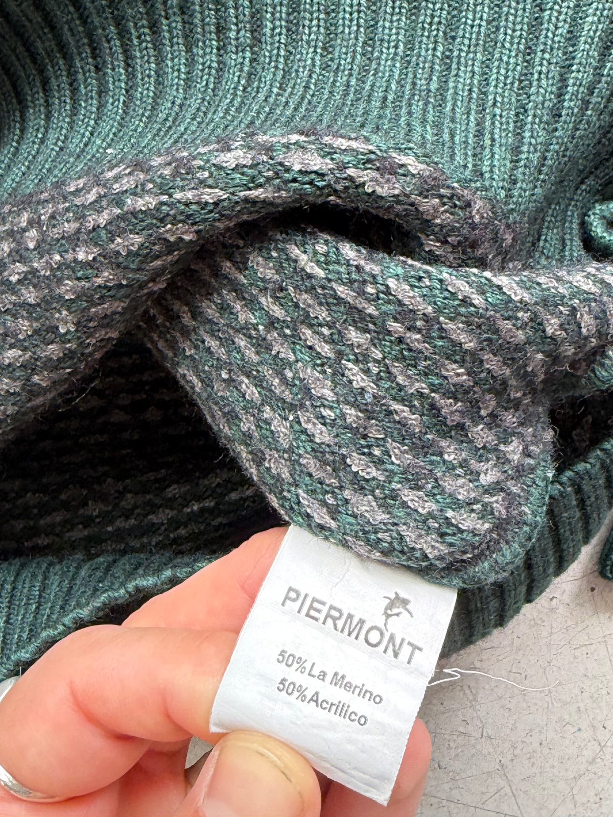 Piermont Classique | 1/4 Zip Striktrøje | Mørkegrøn | Medium