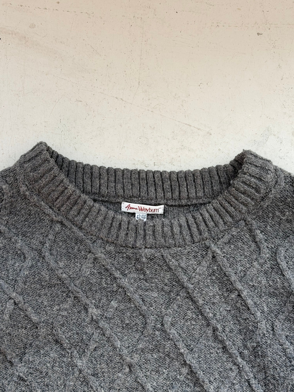Vintage Mønsterstrik | Grå | M