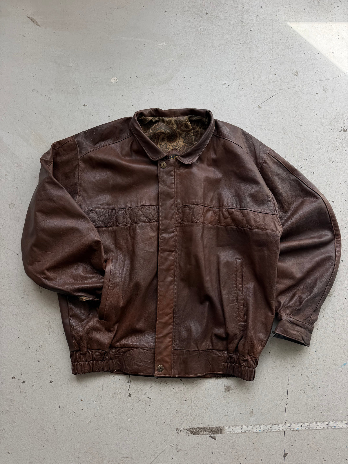 Vera Pelle | Vintage læderjakke | Brun | XL