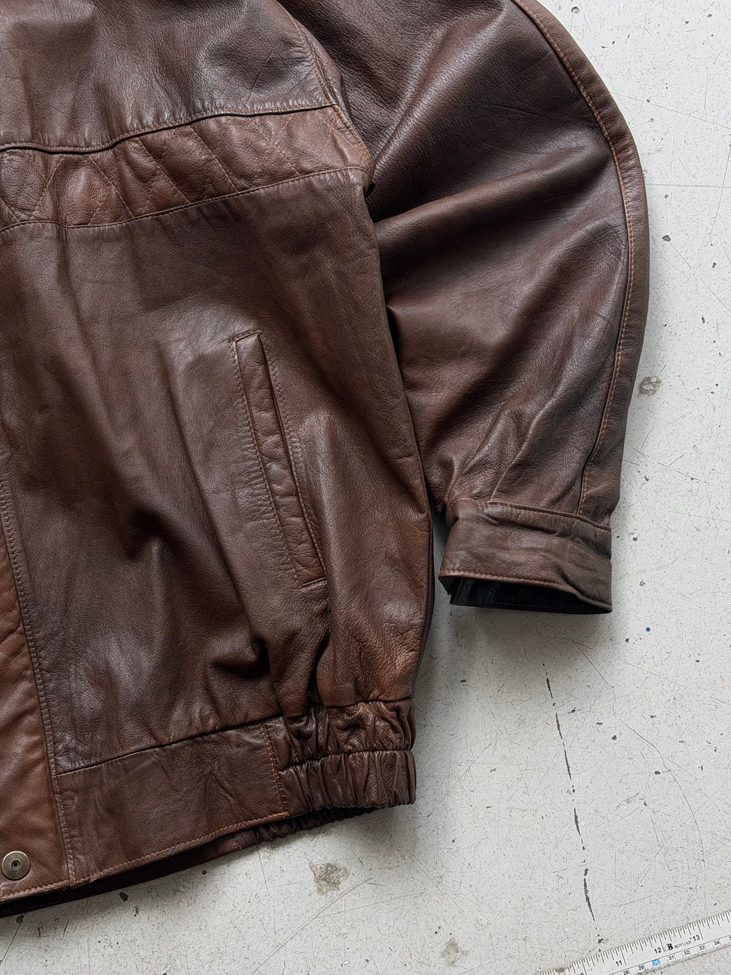 Vera Pelle | Vintage læderjakke | Brun | XL