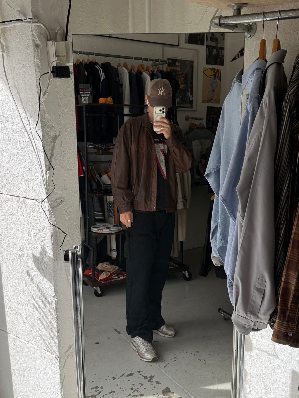 Vera Pelle | Vintage læderjakke | Brun | XL