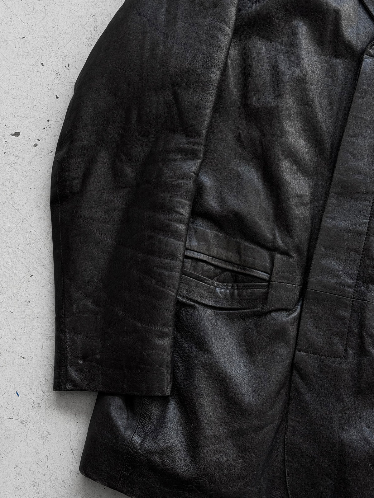 Maty Pellicceria | Læderblazer | Sort | M