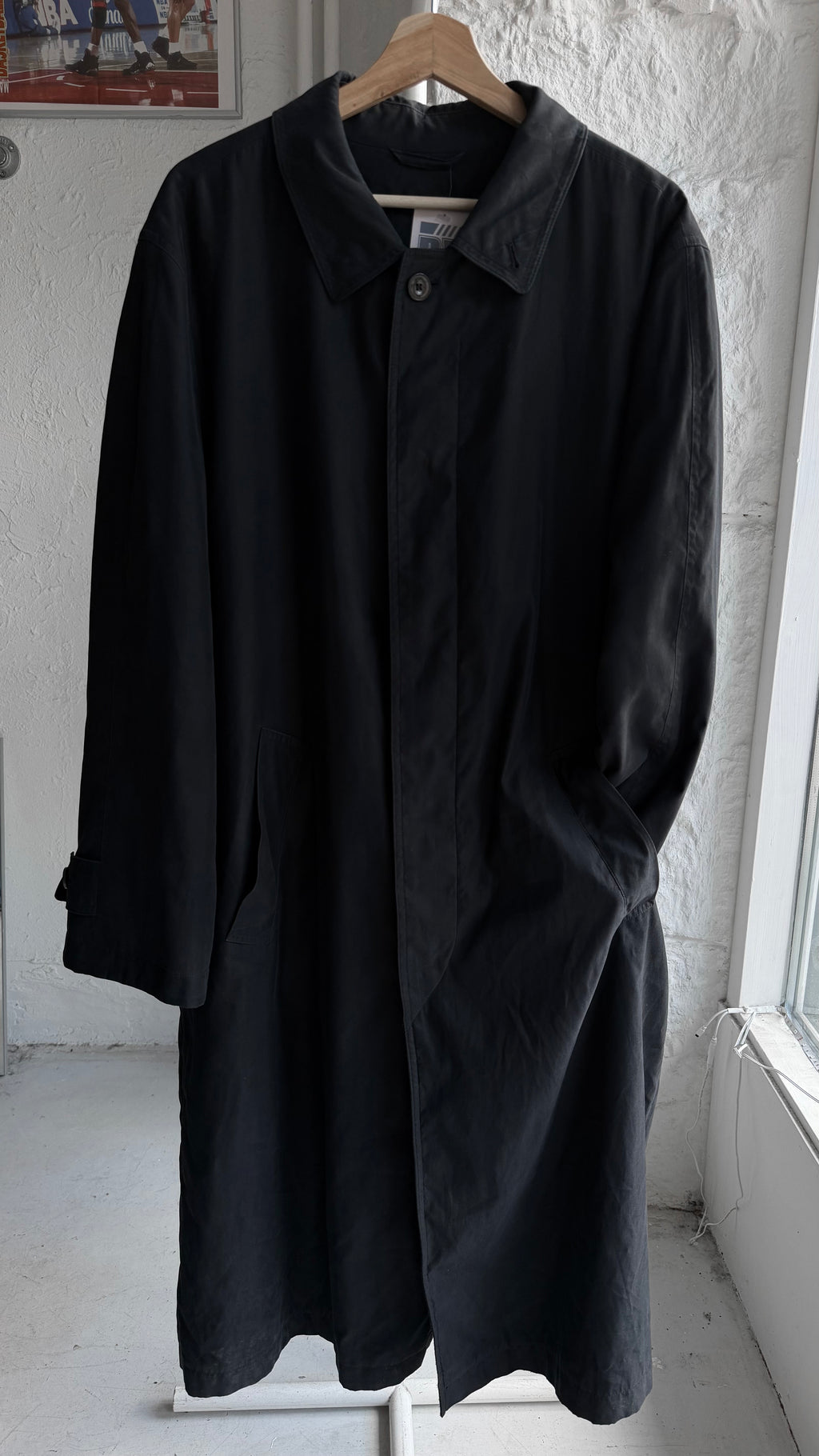 Vintage trenchcoat | Sort | M/L