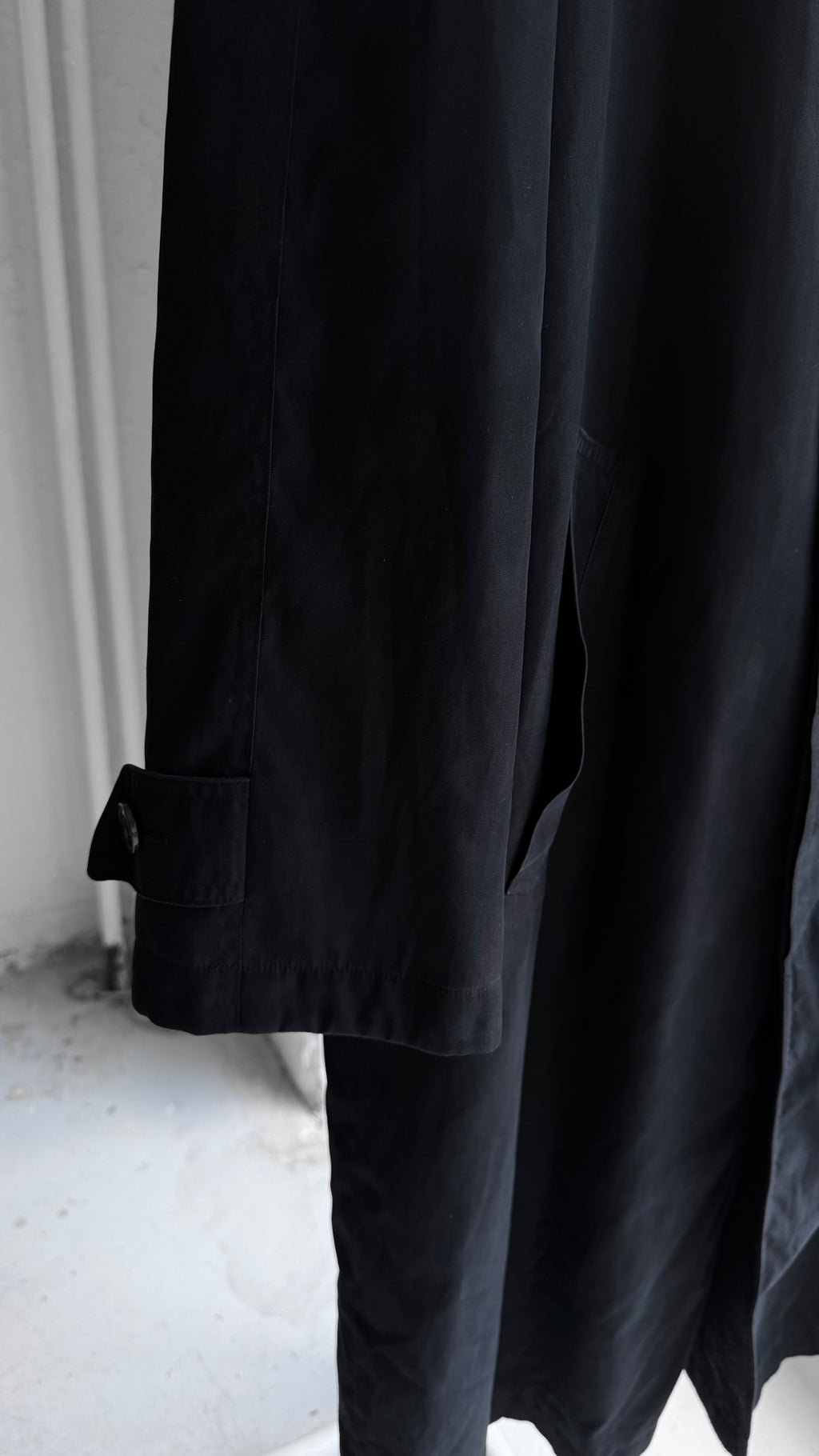 Vintage trenchcoat | Sort | M/L