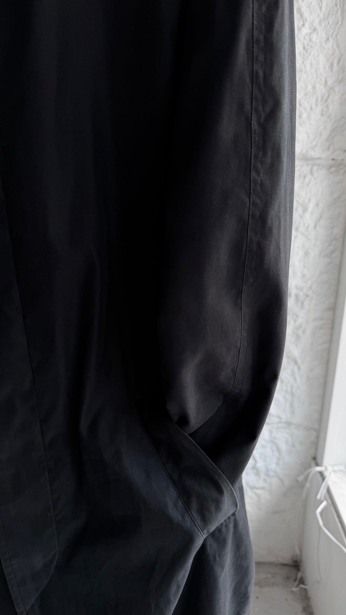 Vintage trenchcoat | Sort | M/L