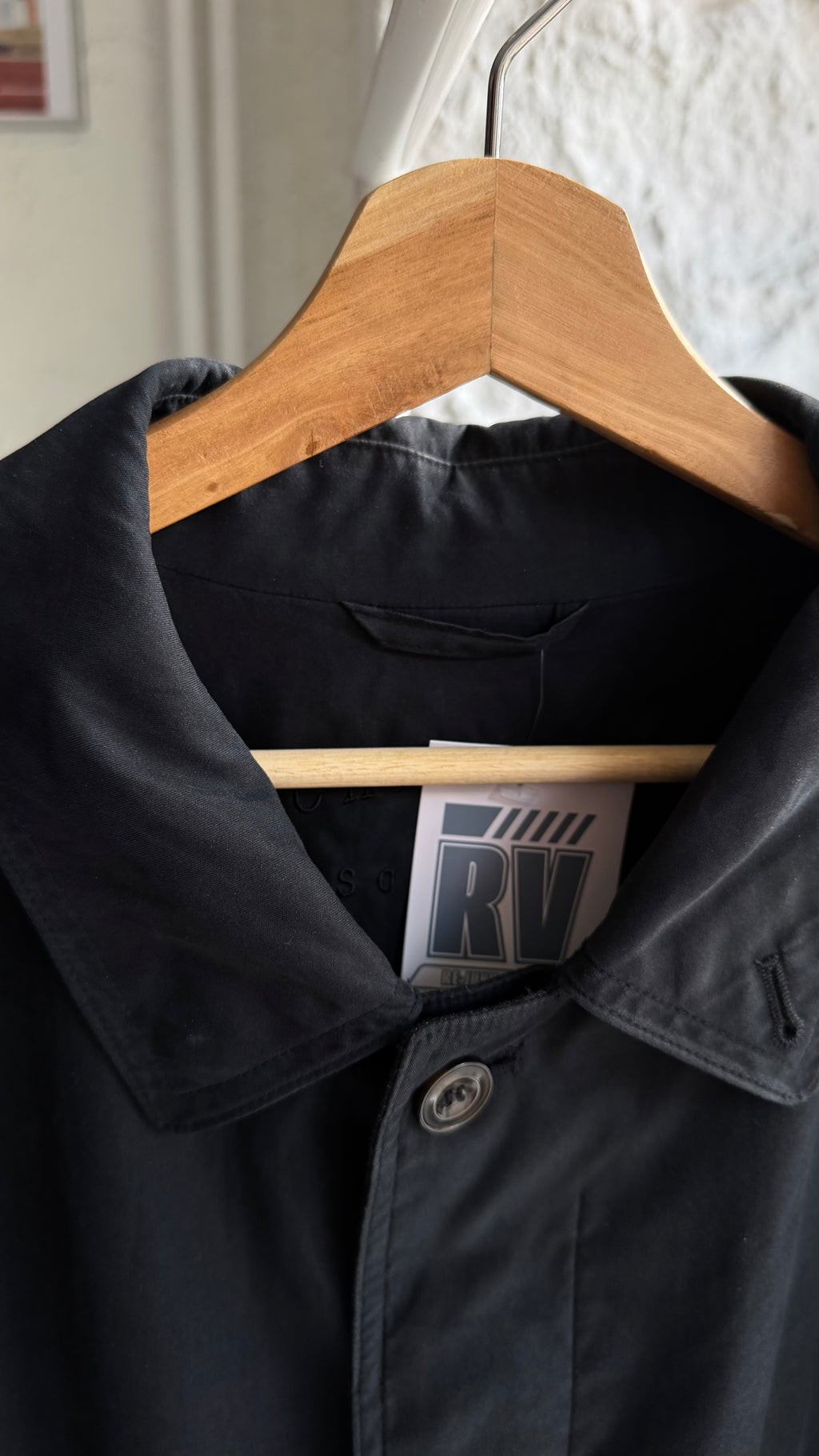 Vintage trenchcoat | Sort | M/L