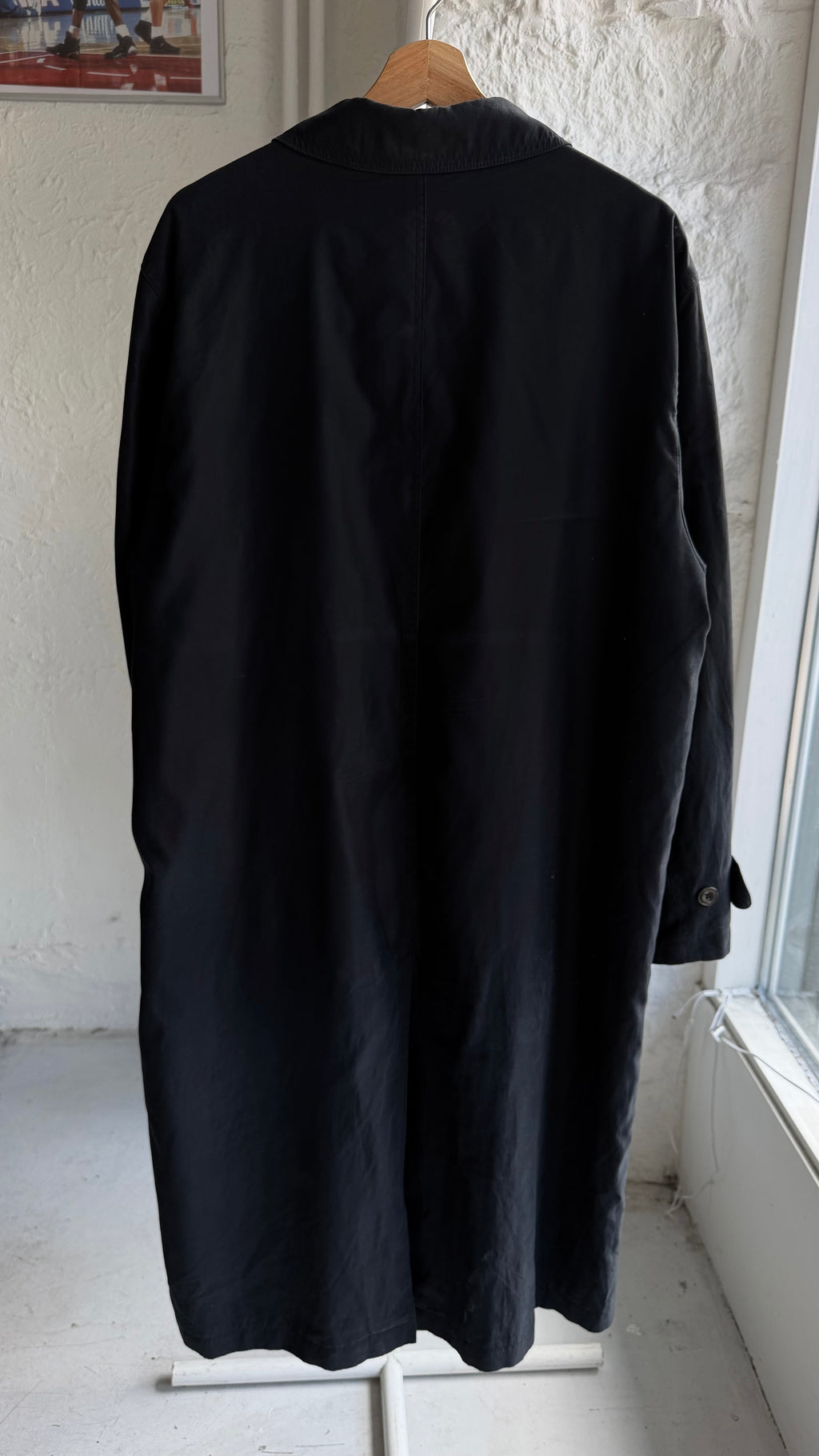 Vintage trenchcoat | Sort | M/L