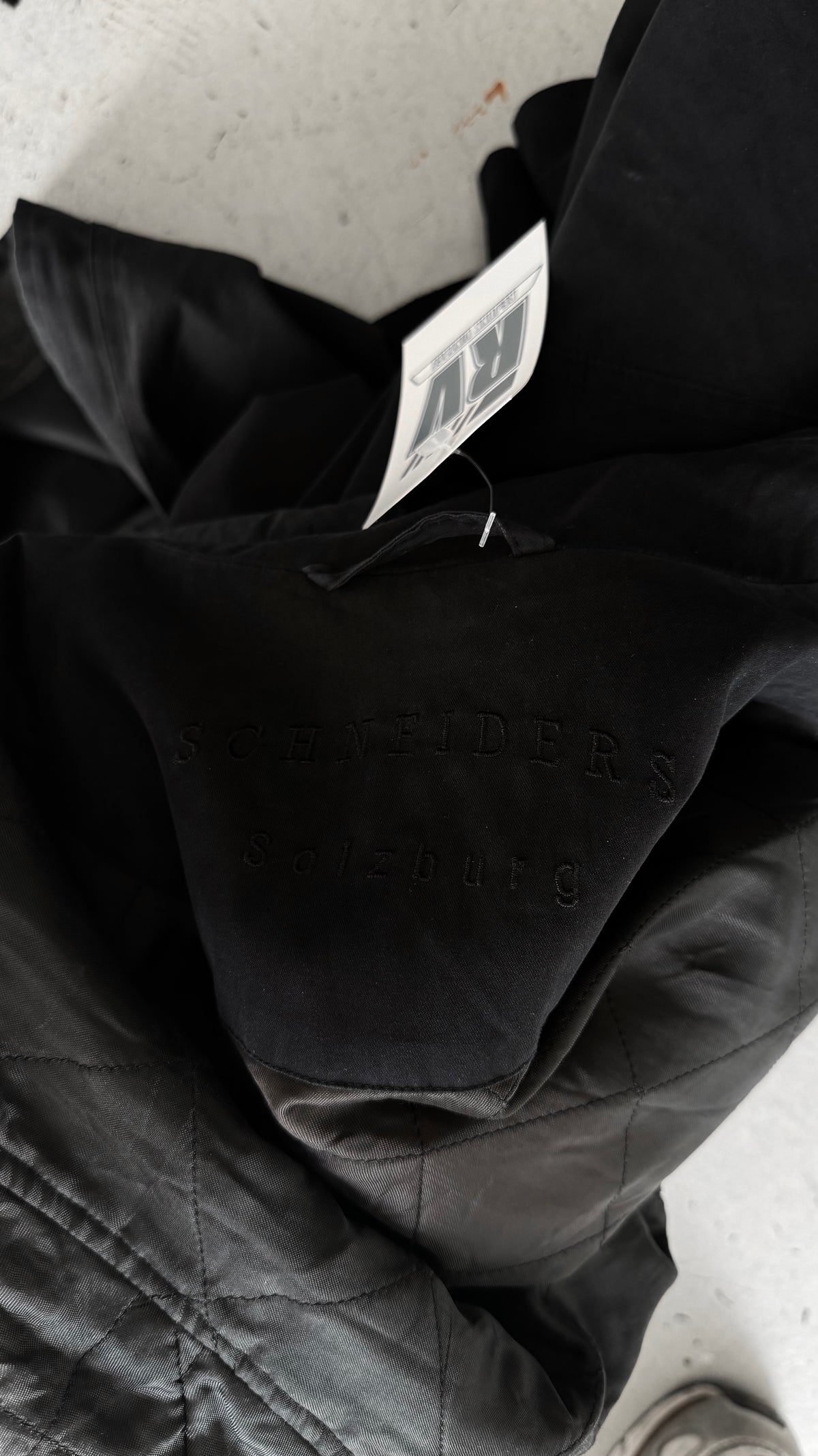 Vintage trenchcoat | Sort | M/L