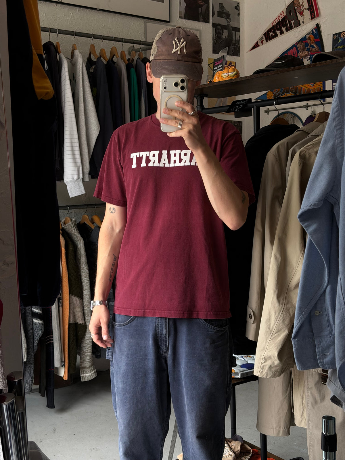 Carhartt | Logo T-shirt | Bordeaux | L