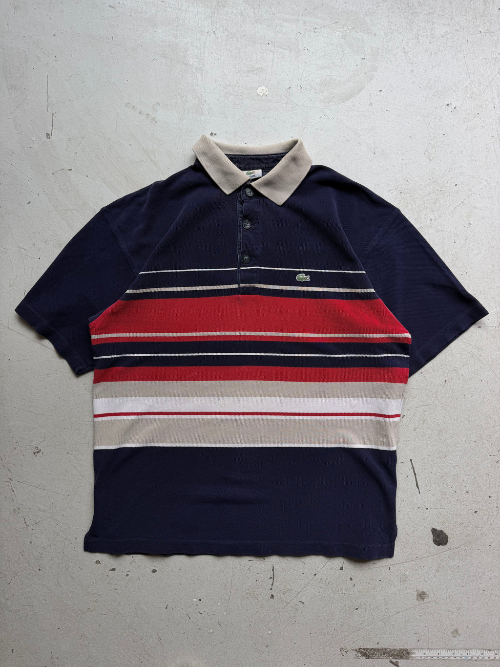 Lacoste | Rugby polo | Navy/rød | M