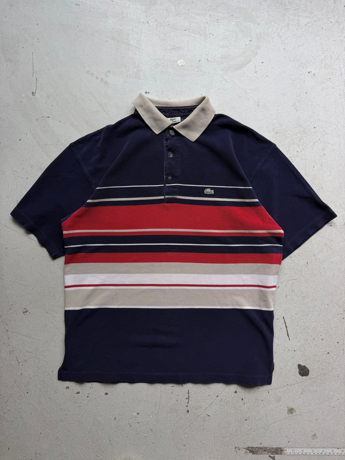Lacoste | Rugby polo | Navy/rød | M