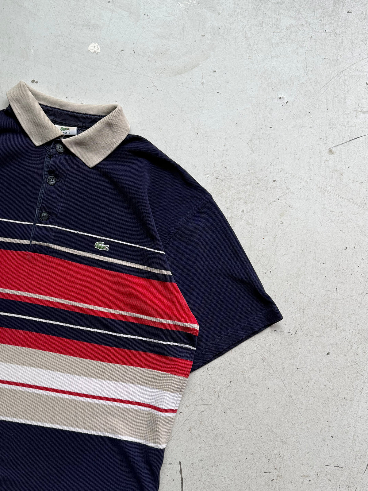 Lacoste | Rugby polo | Navy/rød | M