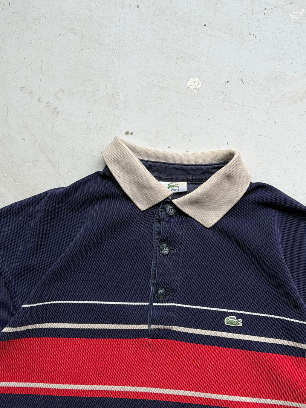 Lacoste | Rugby polo | Navy/rød | M
