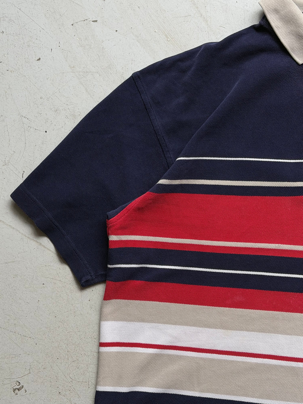 Lacoste | Rugby polo | Navy/rød | M