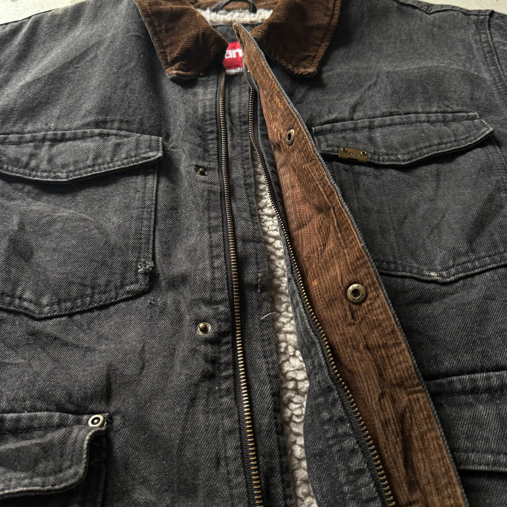 Wrangler | Denim jacket sherpa | Sort | XL