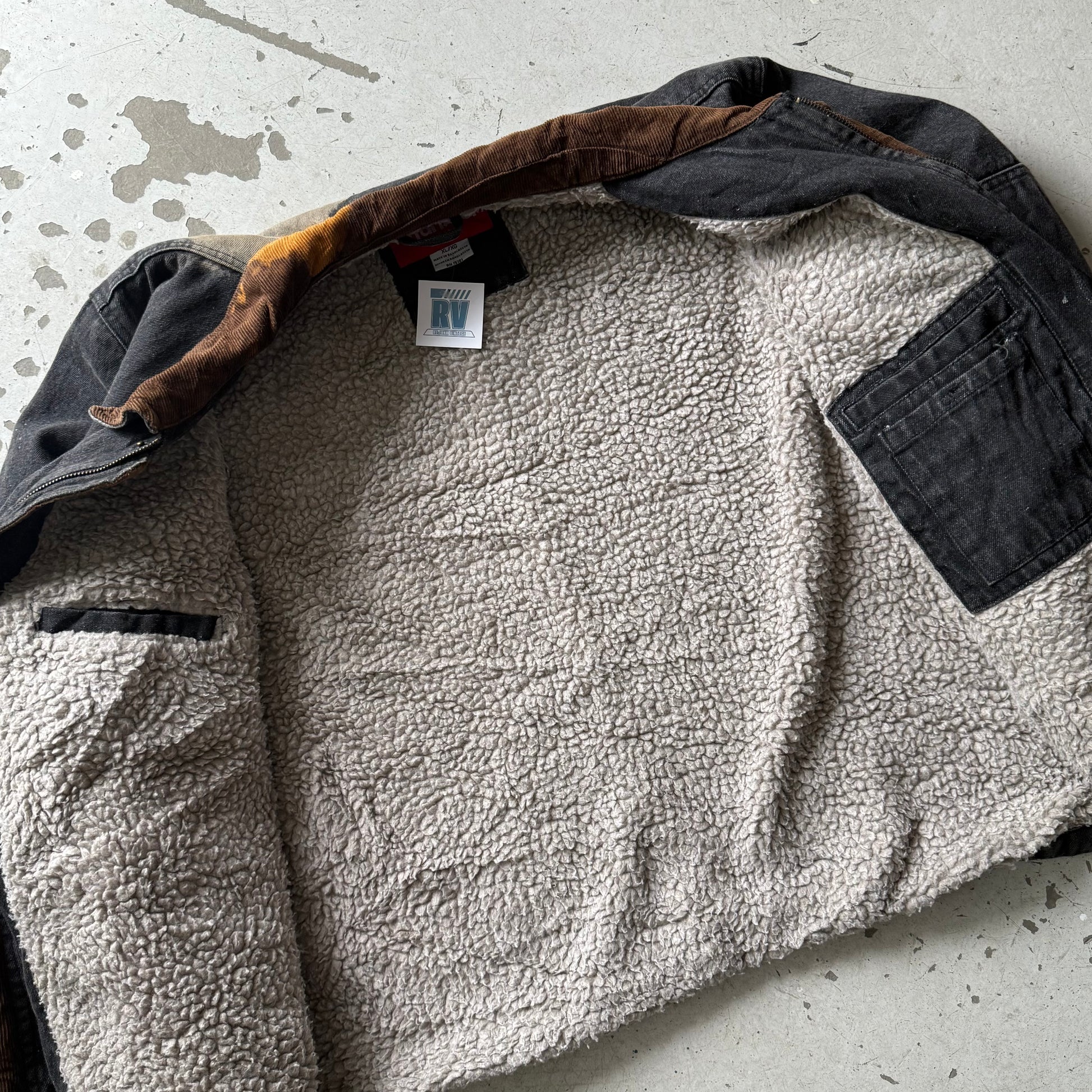 Wrangler | Denim jacket sherpa | Sort | XL