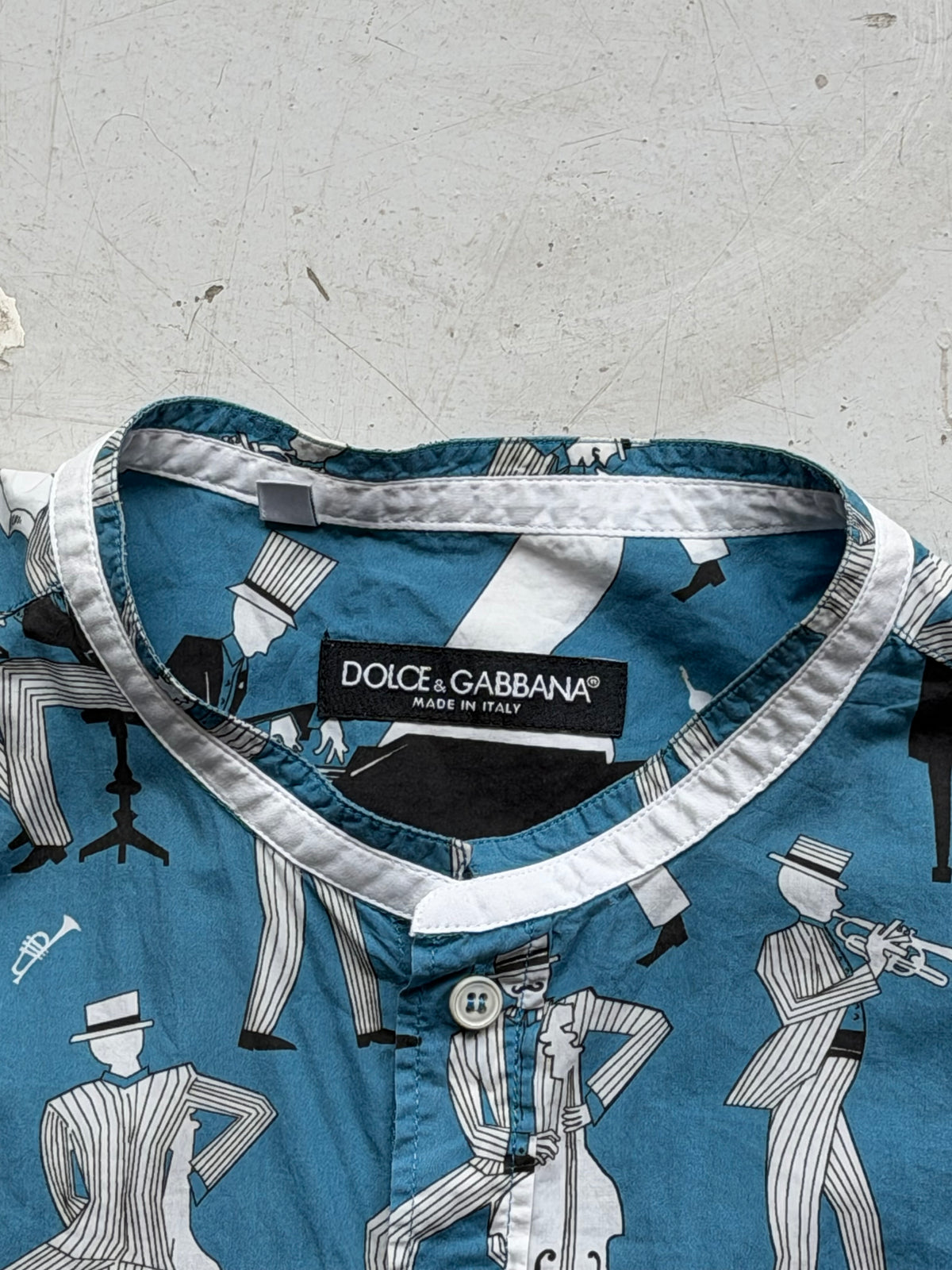 Dolce & Gabbana | SS17 Jazz Print Skjorte | Blå | M