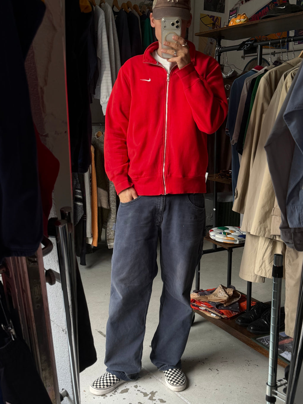 Nike | Vintage full zip sweatshirt | Rød | L