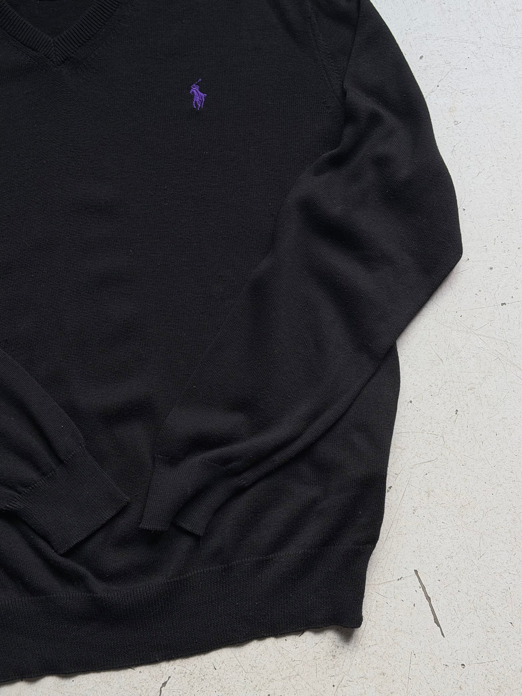 Polo Ralph Lauren | V-neck strik | Sort | L